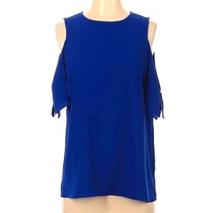 CeCe cold shoulder blouse (royal blue) - size S